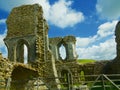 Clouds over the ruins Royalty Free Stock Photo