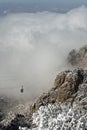 Clouds over the Sandias Tram Royalty Free Stock Photo
