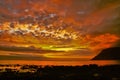 Clouds over the sea in the polar night, Norway Royalty Free Stock Photo