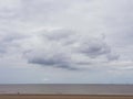 Clouds over skegness beach Royalty Free Stock Photo