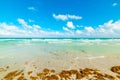 Clouds over South Beach colorful shore Royalty Free Stock Photo