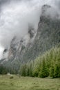 Clouds over the top of the mountains