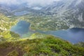 Clouds over The Twin, The Trefoil, The Fish and the upper Lakes, The Seven Rila Lakes Royalty Free Stock Photo