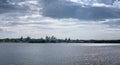 Clouds over the White Sea and Solovetsky Monastery, Solovki, Russia, June 2019