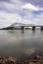 Clouds Past Pioneer Memorial Bridge Columbia River Kennewick Was