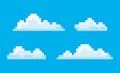 Clouds Pixel Game Graphics 8 Bit Sky Smoke Vector Royalty Free Stock Photo