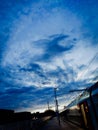 Clouds railwaystation rails train