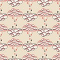 Clouds and rain drops seamless pattern. Royalty Free Stock Photo