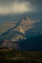 Clouds and Rain Engulf Longs Peak In Evening Storm