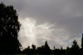 Clouds and Rain with Sunlight Royalty Free Stock Photo