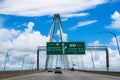 Clouds on the Ravenel Bridge, Charleston, SC. Royalty Free Stock Photo