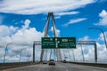 Clouds on the Ravenel Bridge, Charleston, SC. Royalty Free Stock Photo