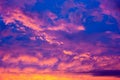 Clouds red twilight sky Royalty Free Stock Photo