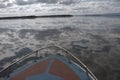 A lake and beautiful clouds over the boat Royalty Free Stock Photo