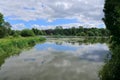 Clouds reflected in the River Eden in the Kent countryside Royalty Free Stock Photo