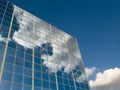 Clouds reflected in windows