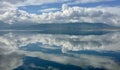 Clouds reflecting in Koycegiz Lake Royalty Free Stock Photo