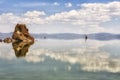 Clouds reflecting in Mono Lake, California, USA Royalty Free Stock Photo