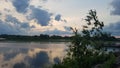 Clouds reflecting on the river