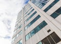 Clouds reflecting on skyscraper windows Royalty Free Stock Photo