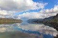Clouds Reflection on the Columbia River Gorge Royalty Free Stock Photo