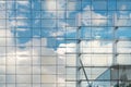 Clouds Reflection On Modern Office Building Royalty Free Stock Photo