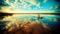 Clouds reflection in water