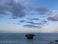 Clouds, rocks and sea Royalty Free Stock Photo