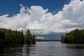 Clouds rolling in at Hockey Puck anchorage at Bone Island