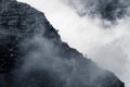 Clouds rolling over Table Mountain in Cape Town, Southafica. This fenomenon is called Tablecloth Royalty Free Stock Photo