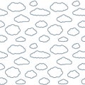 Clouds Seamless Pattern Background