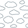 Clouds Seamless Pattern Background