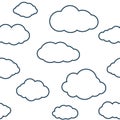 Clouds Seamless Pattern Background