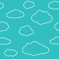 Clouds Seamless Pattern Background