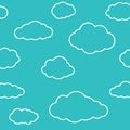 Clouds Seamless Pattern Background