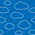 Clouds Seamless Pattern Background