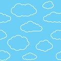 Clouds Seamless Pattern Background