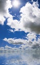 Clouds on the seawater Royalty Free Stock Photo