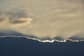 Sky with dramatic clouds and a silver lining Royalty Free Stock Photo