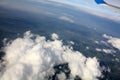 Clouds sky above the earth from airplane Royalty Free Stock Photo