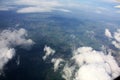 Clouds sky above the earth from airplane Royalty Free Stock Photo