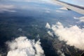 Clouds sky above the earth from airplane Royalty Free Stock Photo