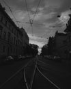 Monochrome, architecture, sky