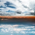 Clouds in sky atmosphere panorama Royalty Free Stock Photo