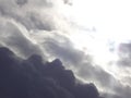 Clouds in the sky before the beginning of a thunderstorm.