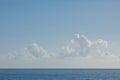 Clouds on the sky and blue sea, minimalism nature background