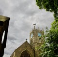 Clouds sky and Haworth Church