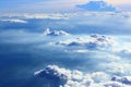 Clouds on sky from plane view