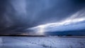 Clouds in the sky before a snowstorm