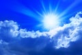 Clouds Sky Sun Rays Royalty Free Stock Photo